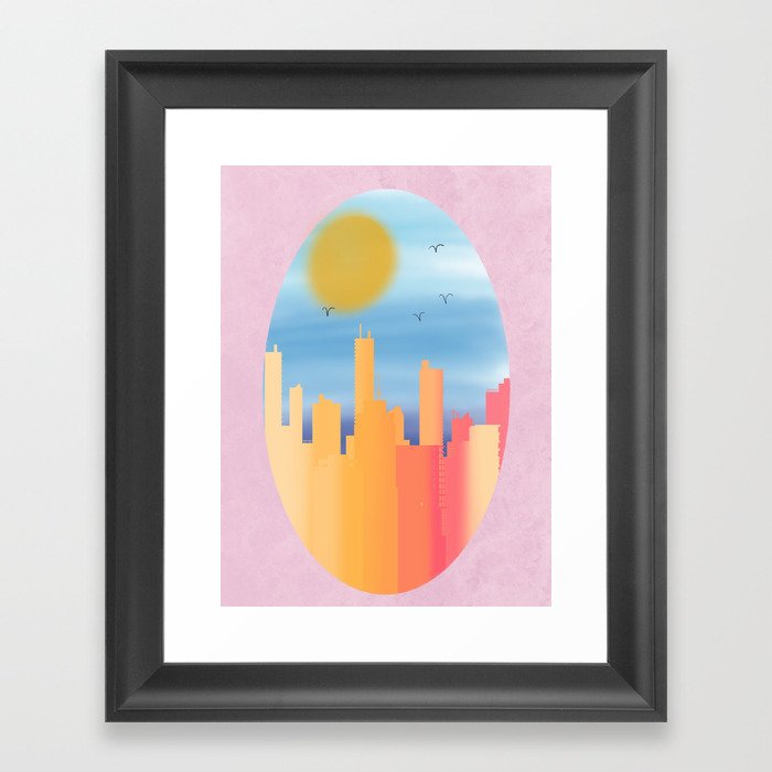 Ombré Skyline Framed Art Print