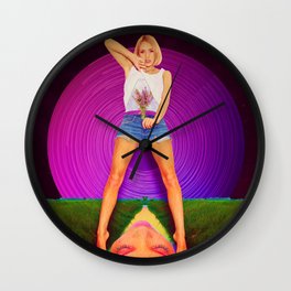 Quiverishly Fulfilled with Flowers Wall Clock