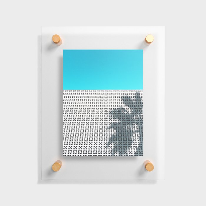 Parker Palm Springs with Palm Tree Shadow Floating Acrylic Print