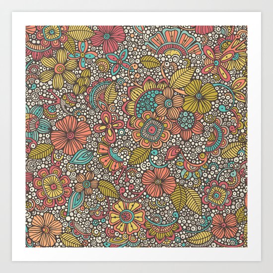 Doodles Garden Art Print