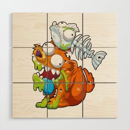 Zombie dog and dead fish smashers Wood Wall Art