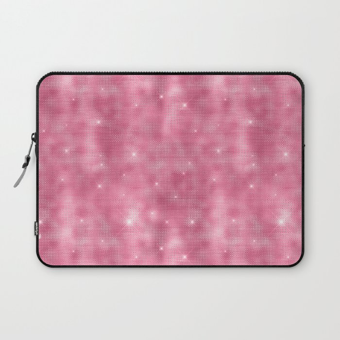 Glam Pink Diamond Shimmer Glitter Laptop Sleeve