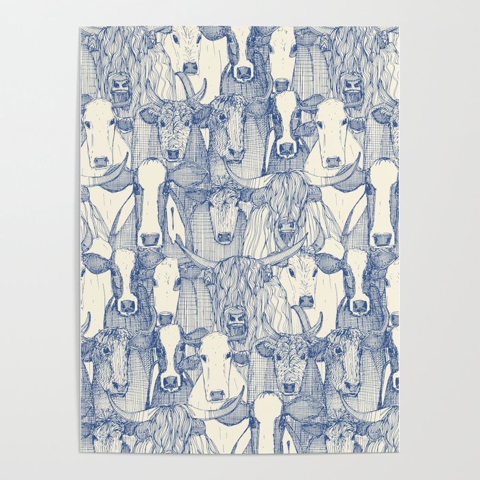 just cattle classic blue pearl Poster