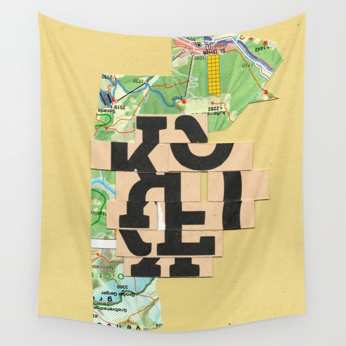 fragmented words · the plan of wonderland Wall Tapestry
