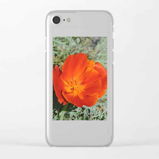 California Poppy Clear iPhone Case