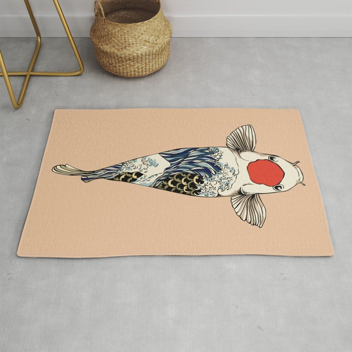 The Great Wave Of Koi Rug
