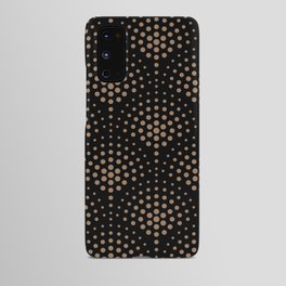Black and Brown Polka Dot Scallop Pattern Pairs Dulux 2022 Popular Colour Spiced Honey Android Case