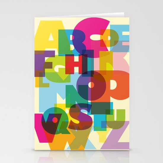 ABC in colour Stationery Cards