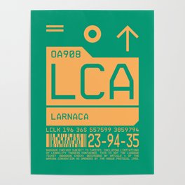 Luggage Tag C - LCA Larnaca Cyprus Poster