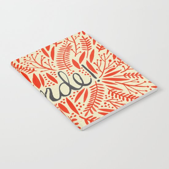 Pardon My French – Red on Cream Notebook