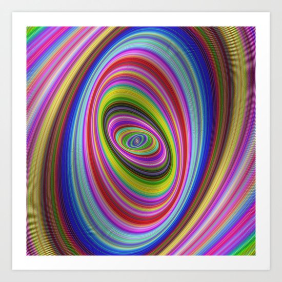 Colorful hypnosis Art Print