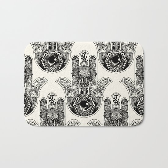 Hamsa Hand Elephant Bath Mat