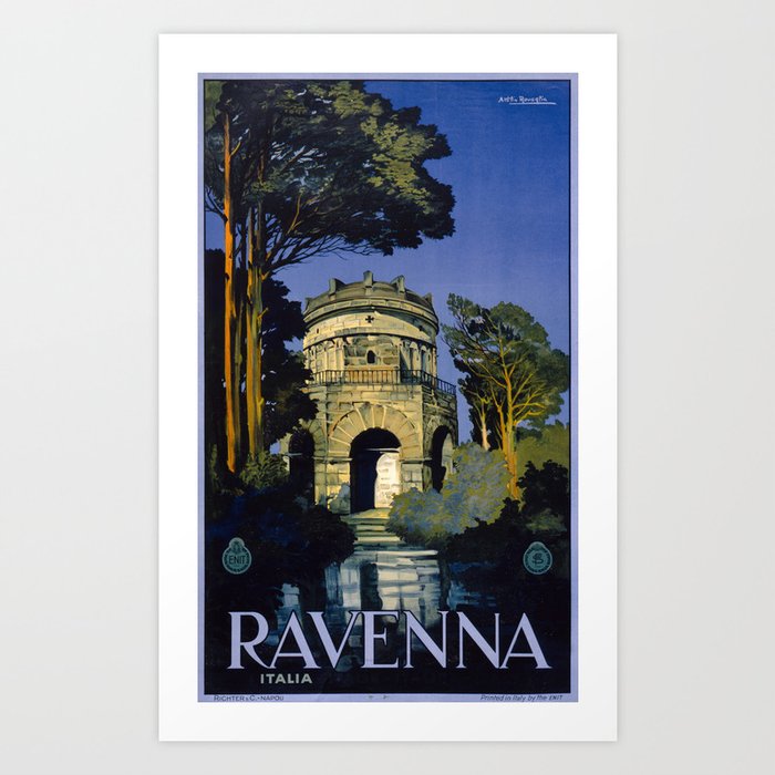 Vintage Ravenna Italy Travel Art Print