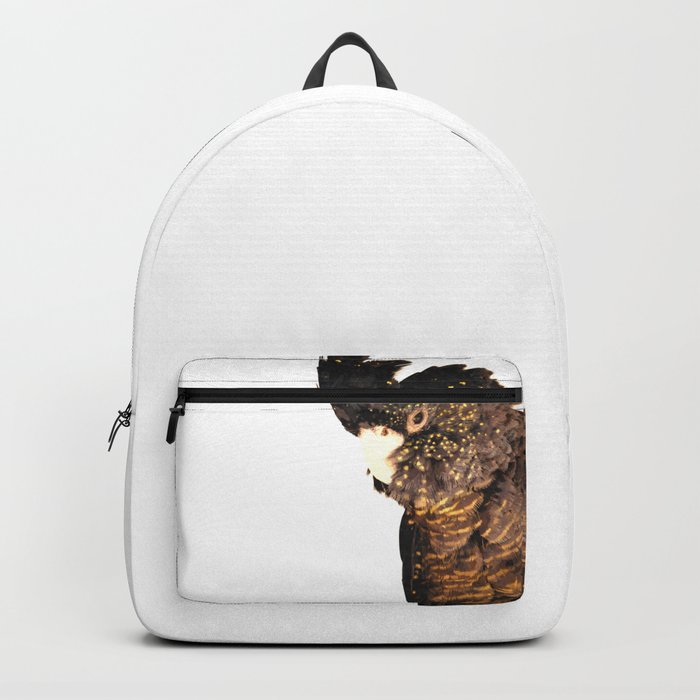 Black cockatoo illustration Backpack