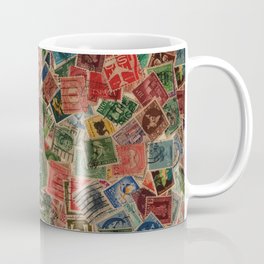 Vintage Postage Stamps Collection Coffee Mug