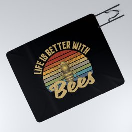 Life Is Better With Bees Picnic Blanket