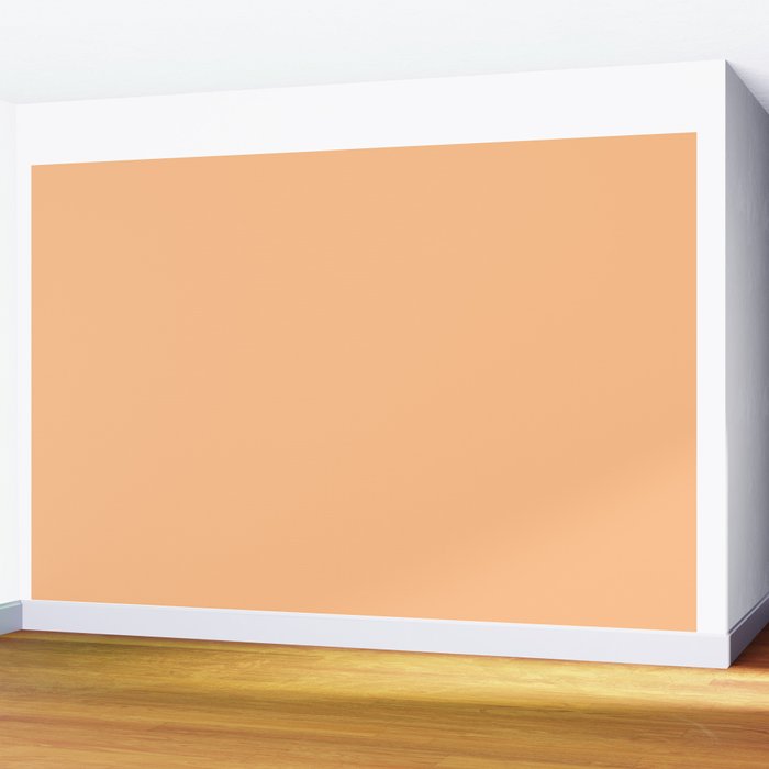 From The Crayon Box – Macaroni and Cheese Pastel Orange Solid Color Wall Mural by simplysolids ...