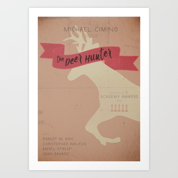 The Deer Hunter, Minimal movie poster, Michael Cimino film, alternative, Christopher Walken, De Niro Art Print