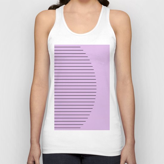 Crescent - Pastel pink and black minimalism Unisex Tank Top