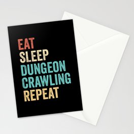 Eat Sleep Dungeon Crawling Repeat Stationery Card
