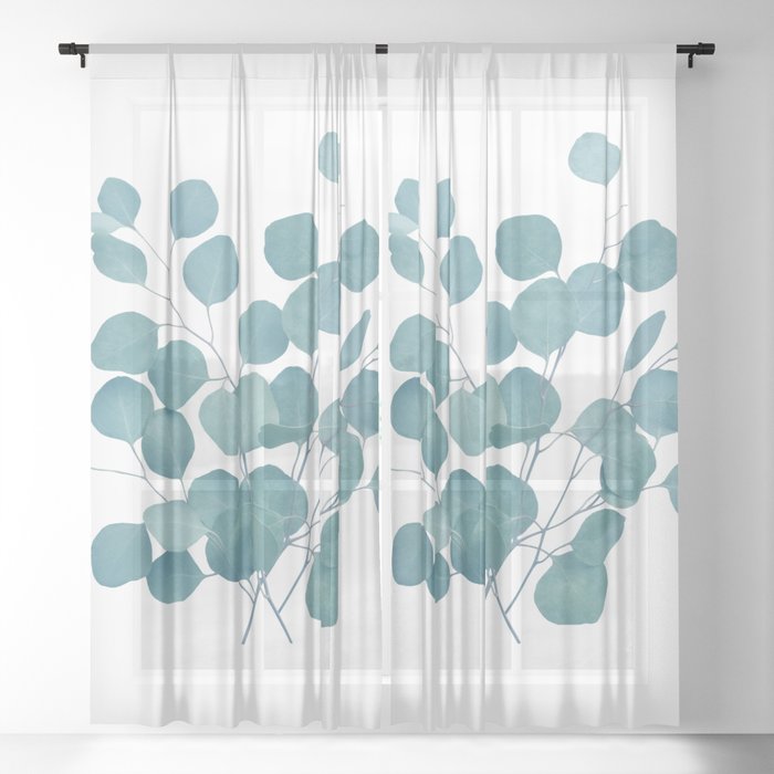 Eucalyptus Finesse #1 #foliage #decor #art #society6 Sheer Curtain