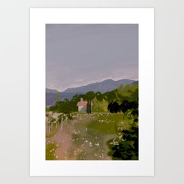 Countryside Postcard Art Print