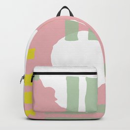 Mid-Century Modern in Pink, Mint and Mustard Pattern Backpack