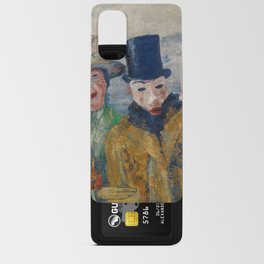 L'Intrigue; the masquerade ball party goers grotesque art portrait painting by James Ensor Android Card Case