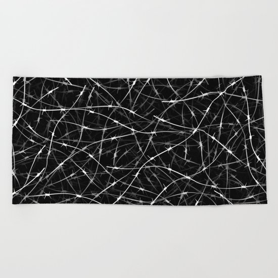Barbed wire Beach Towel