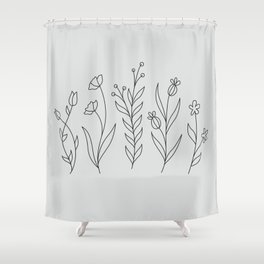 Wild Spring Flowers Shower Curtain