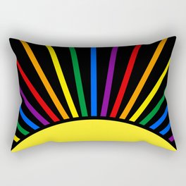 retro colorful sun illustration  Rectangular Pillow