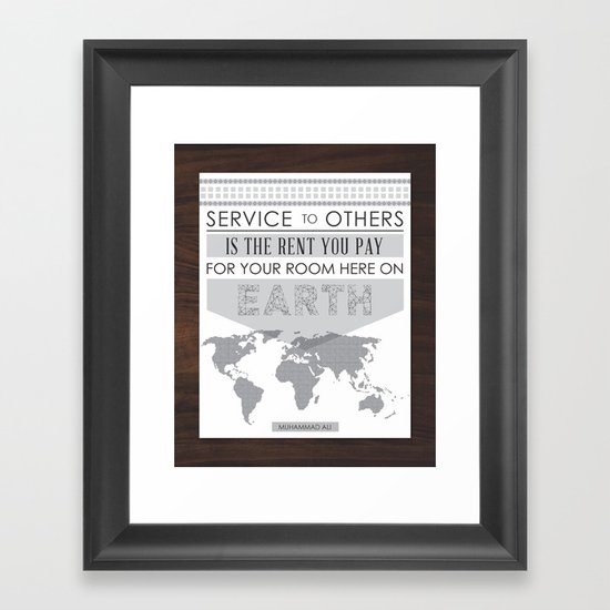 Service to Others Framed Art Print