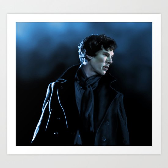 Sherlock in the unaired pilot Art Print