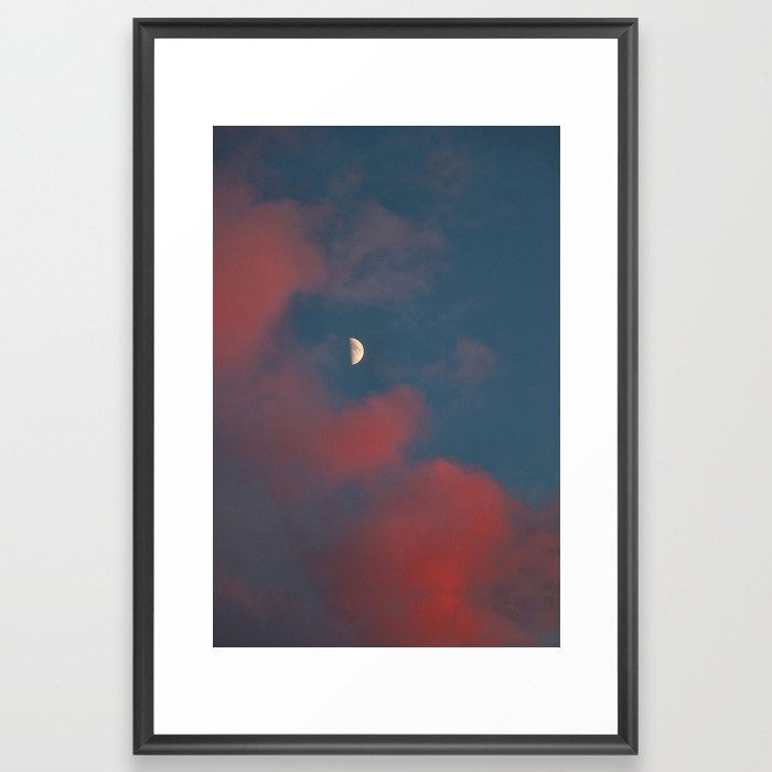 Cloud Bleeding Mars for Moon Framed Art Print