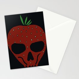 Strawberry Skull Stationery Card