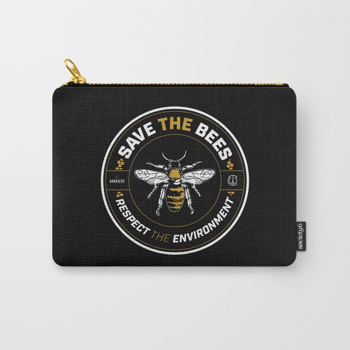 Save the Bees Print Carry-All Pouch