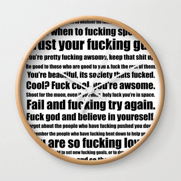 Fucking inspiration Wall Clock