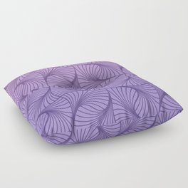 Abstract Wavy Circle Pattern with a Subtle Purple Gradient Ombre Tie Dye Overlay Floor Pillow