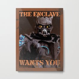 THE ENCLAVE WANTS YOU! Metal Print | Poster, Cosplay, Acrylic, Fallout, Digital, Graphicdesign 