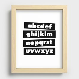 Alphabet Recessed Framed Print