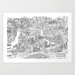 Buenos Aires Map Art Print