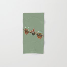 Gnome and frogs Hand & Bath Towel