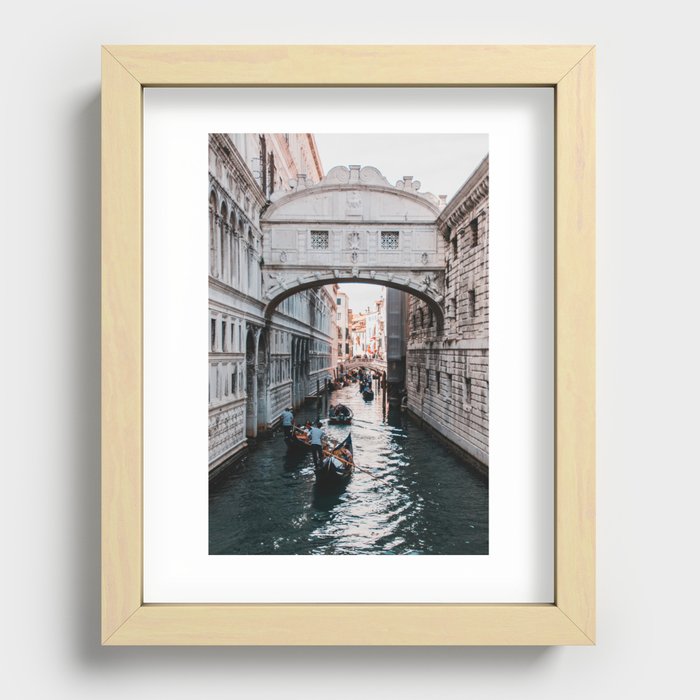 Venice Canals boats | Italy Travel Print | Wanderlust Photography Recessed Framed Print