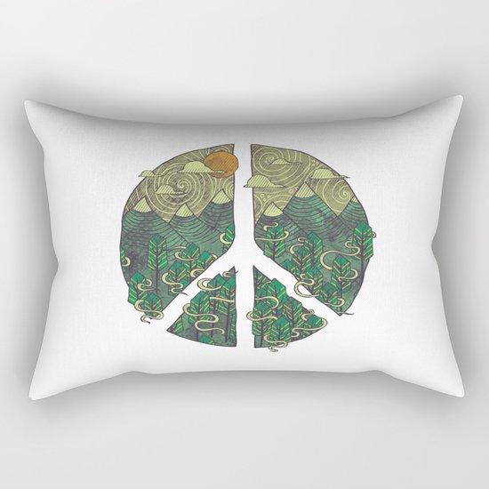 Peaceful Landscape Rectangular Pillow