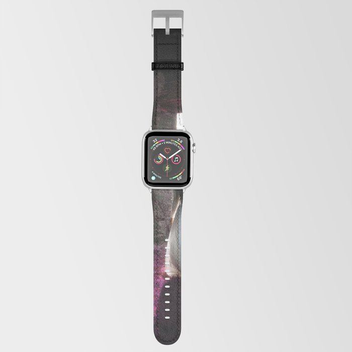 Dreams of lavender; female in beautiful white gown on spring morning walking into sunlight portrait magical realism fantasy color photograph / photography Apple Watch Band