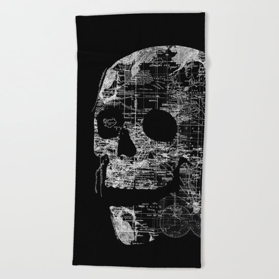 Skull Wanderlust Beach Towel
