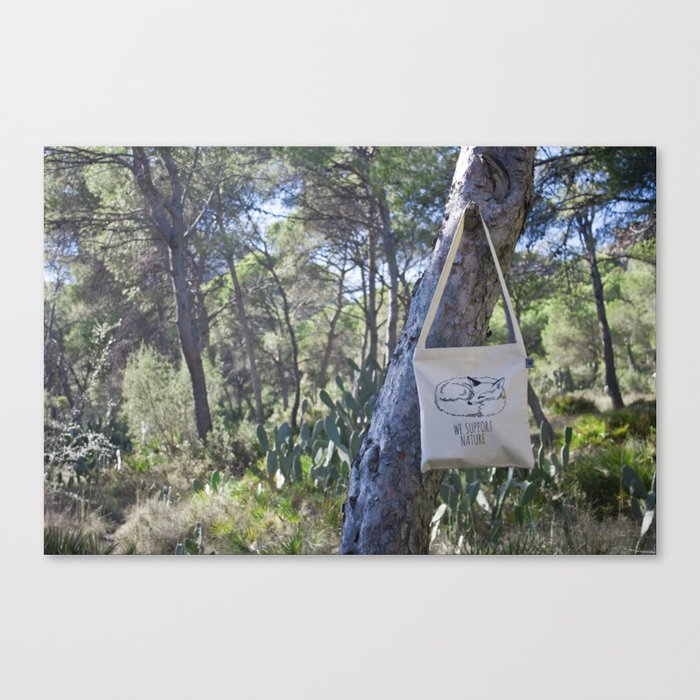 We Support Nature Tote bag Canvas Print