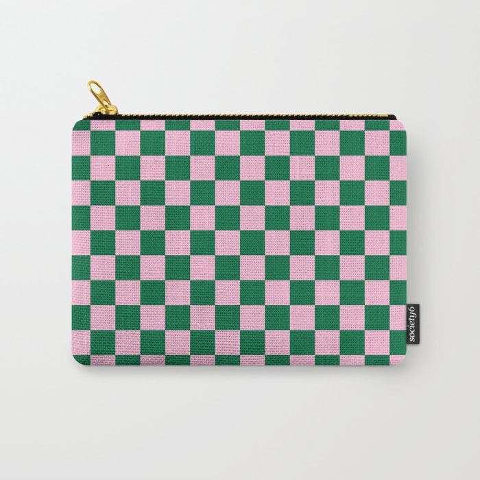 Cotton Candy Pink And Cadmium Green Checkerboard Purse Bag Handbag PAN -  Bestiewisdom