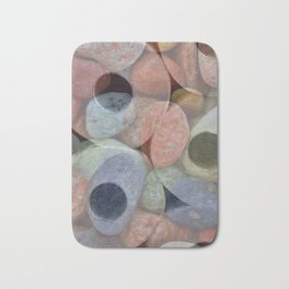 Rock and Roll Colorful Toilet Paper Roll Design Filled with Rocks Bath Mat