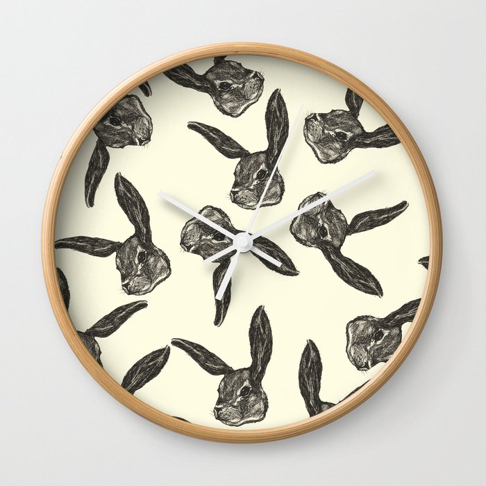 Pattern rabbit Wall Clock
